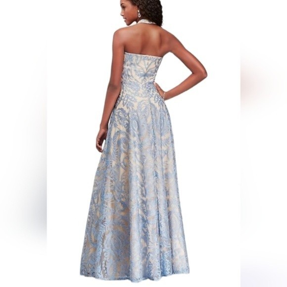 Speechless Light Blue Embroidered A-line Gown - Picture 2 of 16